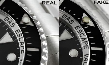 Rolex-DeepSea-Real-vs-Fake-bezel-dot